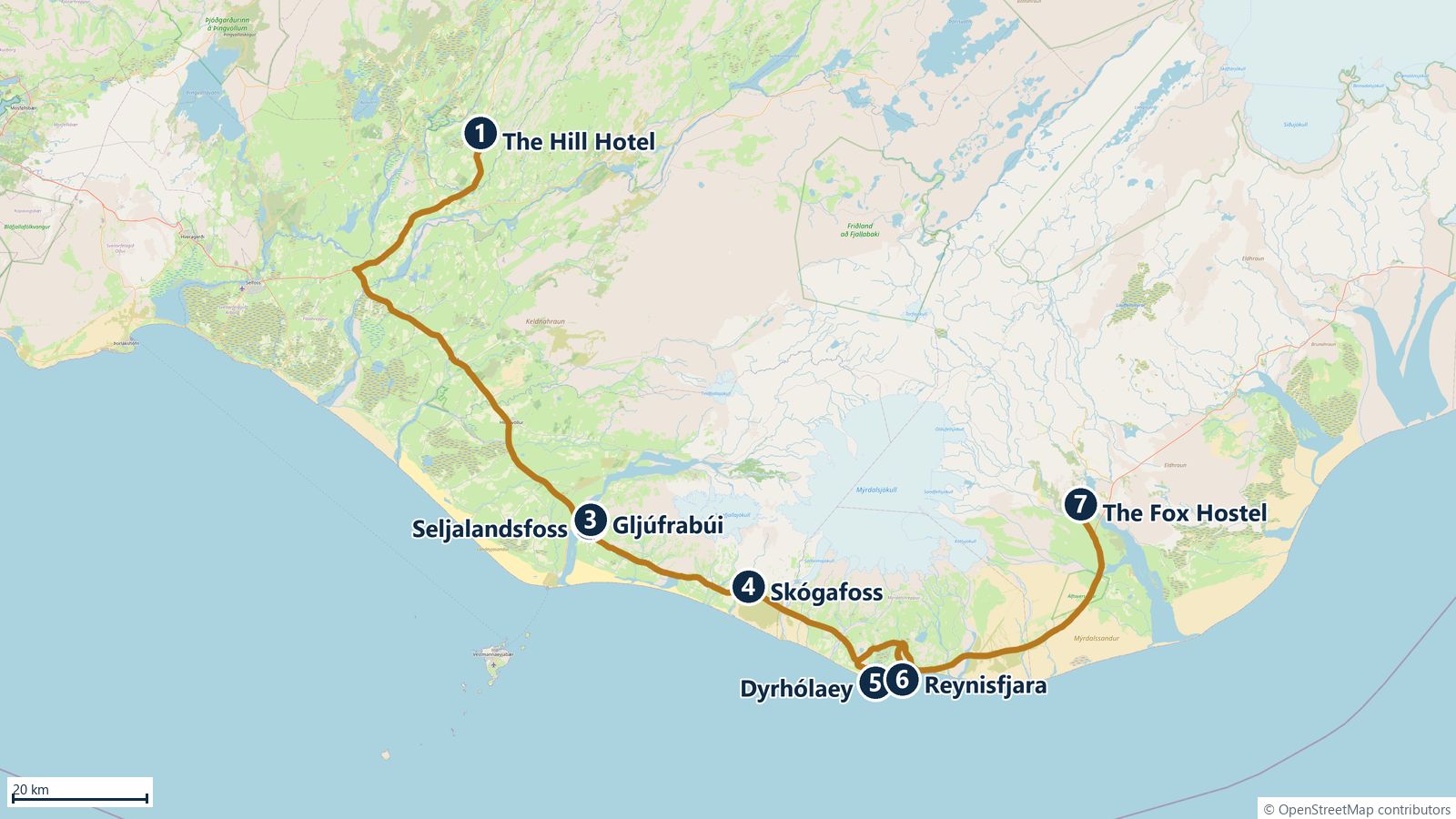 Route map for Thursday 17