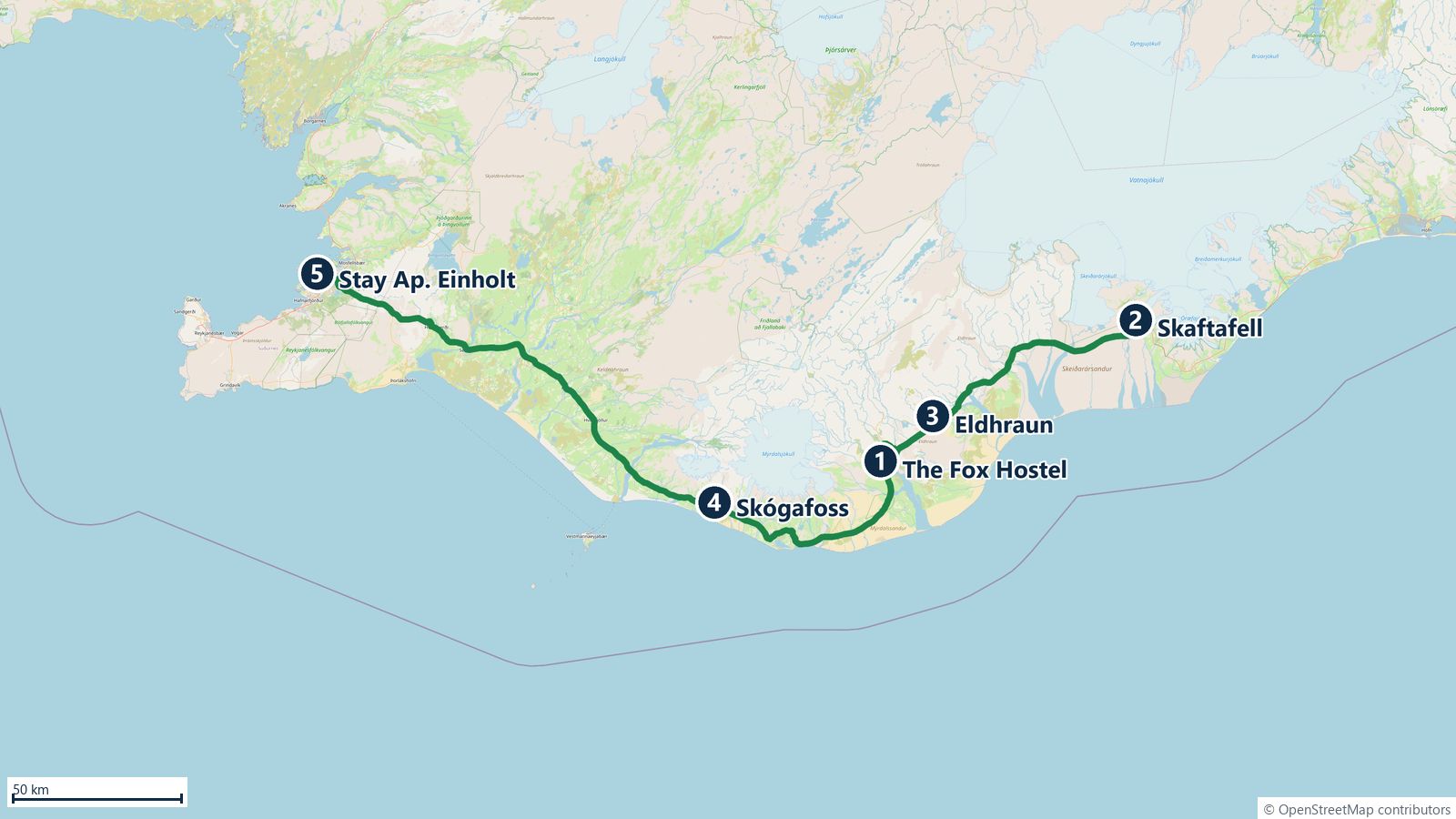 Route map for Saturday 19
